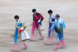 Sebastian Castella led out the badilleros at the end of the evening's fighting at Las Ventas